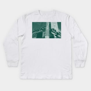 Broadway & Thomas Street, Capitol Hill, Seattle, Washington by Mistah Wilson Kids Long Sleeve T-Shirt